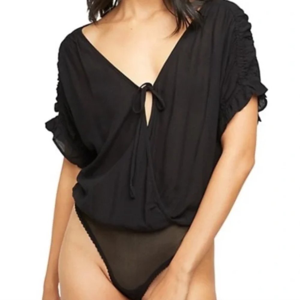 Free People Cleo Bodysuit - Black